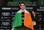 16 March 2017; Michael Conlan following his weigh in for his featherweight bout against Tim Ibarra at The Theater at Madison Square Garden in New York, USA. Photo by Ramsey Cardy/Sportsfile