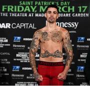 16 March 2017; Johnny Garcia weighs in ahead of his super lightweight bout against Alex Saucedo at The Theater at Madison Square Garden in New York, USA. Photo by Ramsey Cardy/Sportsfile