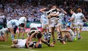 17 March 2017; Belvedere College players celebrate their side's victory at the final whistle during the Bank of Ireland Leinster Schools Senior Cup Final match between Belvedere College and Blackrock College at RDS Arena in Dublin. Photo by Stephen McCarthy/Sportsfile