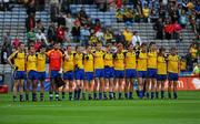 21 August 2011; The Roscommon team stand for a minutes' silence before the game. GAA Football All-Ireland Minor Championship Semi-Final, Roscommon v Tipperary, Croke Park, Dublin. Picture credit: Dáire Brennan / SPORTSFILE