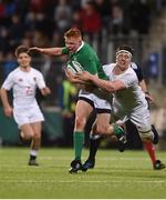 17 March 2017; Gavin Mullin of Ireland  is tackled by Ben Curry of England during the RBS U20 Six Nations Rugby Championship match between Ireland and England at Donnybrook Stadium in Donnybrook, Dublin. Photo by Eóin Noonan/Sportsfile