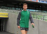 26 August 2011; Ireland's Ronan O'Gara makes his way onto the pitch for the Squad Captain's run ahead of their Rugby World Cup warm-up game against England on Saturday. Aviva Stadium, Lansdowne Road, Dublin. Picture credit: Pat Murphy / SPORTSFILE
