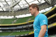 26 August 2011; Ireland's Brian O'Driscoll makes his way onto the pitch for the Squad Captain's run ahead of their Rugby World Cup warm-up game against England on Saturday. Aviva Stadium, Lansdowne Road, Dublin. Picture credit: Pat Murphy / SPORTSFILE