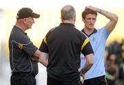 22 August 2011; Kilkenny's Colin Fennelly, right, in conversation with manager Brian Cody, left, and selector Michael Dempsey during a training session ahead of the GAA Hurling All-Ireland Senior Championship Final, on September 4th. Kilkenny Hurling Squad Training, Nowlan Park, Kilkenny. Picture credit: Stephen McCarthy / SPORTSFILE