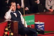 24 March 2002; John Higgins during the Irish Snooker Masters Championship Final match between Peter Ebdon and John Higgins at the Citywest Hotel in Saggart, Dublin. Photo by Matt Browne/Sportsfile