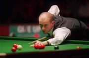 24 March 2002; Peter Ebdon during the Irish Snooker Masters Championship Final match between Peter Ebdon and John Higgins at the Citywest Hotel in Saggart, Dublin. Photo by Matt Browne/Sportsfile