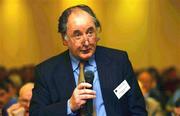 13 April 2002; Sligo delegate Kieran McDermott speaking during day two of the GAA Annual Congress at the Burlington Hotel in Dublin. Photo by Ray McManus/Sportsfile