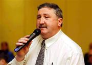 13 April 2002; Limerick delegate Pat Fitzgerald speaking on day two of the GAA Annual Congress at the Burlington Hotel in Dublin. Photo by Ray McManus/Sportsfile