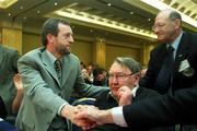 13 April 2002; Seán Kelly after he was announced as GAA President electon day two of the GAA Annual Congress at the Burlington Hotel in Dublin. Photo by Ray McManus/Sportsfile