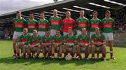 14 April 2002; The Mayo team before the Allianz National Football League Division 1 Semi-Final match between Mayo and Tyrone at Brewster Park in Enniskillen, Fermanagh. Photo by Damien Eagers/Sportsfile