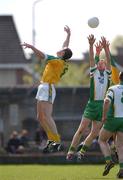 14 April 2002; Séamus Scanlon of Kerry takes the ball in the air from Nigel Crawford of Meath during the Allianz National Football League Division 2 Semi-Final match between Meath and Kerry at the Gaelic Grounds in Limerick. Photo by Matt Browne/Sportsfile