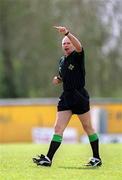 14 April 2002; Referee Gerry Kinneavy during the Allianz National Football League Division 2 Semi-Final match between Armagh and Laois at Pearse Park in Longford. Photo by Ray McManus/Sportsfile