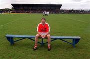 14 April 2002; Kieran McGeeney of Armagh sits on the team bench prior to the team picture before the Allianz National Football League Division 2 Semi-Final match between Armagh and Laois at Pearse Park in Longford. Photo by Ray McManus/Sportsfile