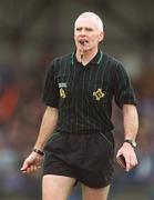 14 April 2002; Referee Gerry Kinneavy during the Allianz National Football League Division 2 Semi-Final match between Armagh and Laois at Pearse Park in Longford. Photo by Ray McManus/Sportsfile