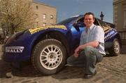 15 April 2002; Stuart Darcy from Killybegs in Donegal, winner of Motorsport Ireland's Billy Coleman Award in 2001, at the Mansion House in Dublin for to announce that he will contest this year's British Rally Championship and will do so in a factory supported Ford Puma Super 1600. Photo by Brendan Moran/Sportsfile