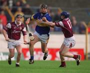 14 April 2002; Philip Maher of Tipperary in action against Damien Hayes of Galway during the Allianz National Hurling League Quarter-Final match between Galway and Tipperary at Semple Stadium in Thurles, Tipperary. Photo by Brendan Moran/Sportsfile