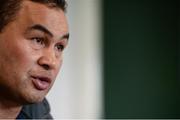 21 March 2017; Connacht head coach Pat Lam speaking during a Connacht Rugby press conference at The Sportsground in Galway. Photo by Diarmuid Greene/Sportsfile