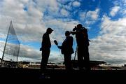 22 August 2011; Kilkenny manager Brian Cody is interviewed during a training session ahead of the GAA Hurling All-Ireland Senior Championship Final, on September 4th. Kilkenny Hurling Squad Training, Nowlan Park, Kilkenny. Picture credit: Stephen McCarthy / SPORTSFILE