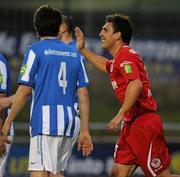 31 August 2011; Gavin Peers, Sligo Rovers, celebrates after scoring his side's first goal. FAI Ford Cup 4th Round Replay, Monaghan United  v Sligo Rovers, Gortakeegan, Co. Monaghan. Picture credit: Oliver McVeigh / SPORTSFILE