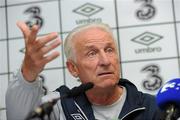 1 September 2011; Republic of Ireland manager Giovanni Trapattoni  during a press conference ahead of their EURO 2012 Championship Qualifier against Slovakia on Friday. Republic of Ireland Squad Press Conference, Grand Hotel, Malahide, Co. Dublin. Picture credit: Matt Browne / SPORTSFILE