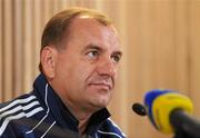 1 September 2011; Slovakia manager Vladimir Weiss during a press conference ahead of their EURO 2012 Championship Qualifier against Republic of Ireland on Friday. Slovakia Press Conference, Aviva Stadium, Lansdowne Road, Dublin. Picture credit: Matt Browne / SPORTSFILE