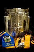 2 September 2011; The Liam MacCarthy Cup with the Tipperary and Kilkenny jerseys. All-Ireland Preview. Picture credit: Ray McManus / SPORTSFILE