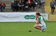 3 September 2011; A dejected Emma McGuire, Limerick, after the game. TG4 All-Ireland Ladies Intermediate Football Championship Semi-Final, Westmeath v Limerick, St. Brendan's Park, Birr, Co. Offaly. Picture credit: Barry Cregg / SPORTSFILE