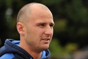 5 September 2011; Leinster's new signing Mat Berquist speaking to the media during a press conference ahead of their side's Celtic League game against Dragons on Friday. Leinster Rugby Squad Press Conference, UCD, Belfield, Dublin. Picture credit: Barry Cregg / SPORTSFILE