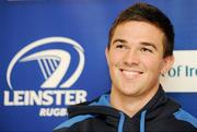 7 September 2011; Leinster's Eoin O'Malley during a press conference ahead of their Celtic League game against Dragons on Friday. Leinster Rugby Squad Press Conference, UCD, Belfield, Dublin. Picture credit: Matt Browne / SPORTSFILE