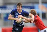 7 September 2011; Harrison Brewer, Leinster, is tackled by Gearoir Lyons, Munster. Nivea for Men Under 18 Schools Interprovincial, Leinster v Munster, Donnybrook Stadium, Donnybrook, Dublin. Picture credit: Matt Browne / SPORTSFILE