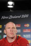 10 September 2011; Ireland lock Paul O'Connell during a squad press conference ahead of their Pool C opening game against the USA on Sunday. Ireland Rugby Squad Press Conference, 2011 Rugby World Cup, New Plymouth Boys High School, New Plymouth, New Zealand. Picture credit: Brendan Moran / SPORTSFILE