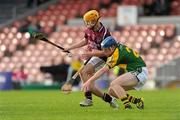 10 September 2011; Stephen Boylan, Westmeath, in action against James O'Connor, Kerry. Bord Gais Energy GAA Hurling Under 21 All-Ireland 'B' Championship Final, Kerry v Westmeath, Semple Stadium, Thurles, Co. Tipperary. Picture credit: Ray McManus / SPORTSFILE