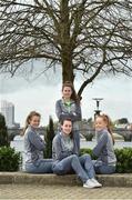 30 March 2017; Republic of Ireland players, from left, Chloe Moloney, Roma Mclaughlin, Amanda McQuillan and Niamh Prior at the Women's Under 19 Squad Announcement at the Mayor's Office in Limerick. Photo by Matt Browne/Sportsfile