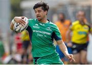 1 April 2017; Stacey Ili of Connacht runs in to score his side's first try of the Guinness PRO12 Round 3 Refixture match between Zebre and Connacht at the Stadio Sergio Lanfranchi in Parma, Italy. Photo by Roberto Bregani/Sportsfile