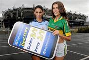 16 September 2011; Models Hannah Devane, right, and Georgia Salpa, pictured at the Boylesports mobile site photocall. Jury’s Inn, Croke Park, Dublin. Picture credit: Brian Lawless / SPORTSFILE