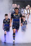 1 April 2017; Leinster matchday mascots Lee Reid, age 11, and Jack Ledwidge, age 7, lead the Leinster team out with captain Isa Nacewa during the European Rugby Champions Cup Quarter-Final match between Leinster and Wasps at Aviva Stadium, in Lansdowne Road, Dublin. Photo by Stephen McCarthy/Sportsfile