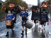 1 April 2017; Ronan McBride, left, and Fiachra Kinder of The Hit Machine Drummers perform on Lansdowne Road ahead of the European Rugby Champions Cup Quarter-Final match between Leinster and Wasps at the Aviva Stadium in Dublin. Photo by Cody Glenn/Sportsfile
