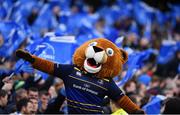 1 April 2017; Leo The Lion during the European Rugby Champions Cup Quarter-Final match between Leinster and Wasps at Aviva Stadium in Dublin. Photo by Ramsey Cardy/Sportsfile