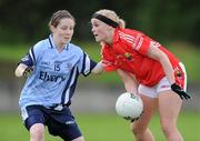 17 September 2011; Sinead O'Reilly, Cork, in action against Sinead Deegan, Dublin. Aisling McGing Memorial Championship Final, Cork v Dublin, Nenagh GAA Grounds, Nenagh, Co. Tipperary. Picture credit: Matt Browne / SPORTSFILE