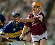14 April 2002; Brian Higgins of Galway during the Allianz National Hurling League Quarter-Final match between Galway and Tipperary at Semple Stadium in Thurles, Tipperary. Photo by Brendan Moran/Sportsfile