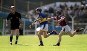 14 April 2002; Lar Corbett of Tipperary in action against Damien Hayes of Galway during the Allianz National Hurling League Quarter-Final match between Galway and Tipperary at Semple Stadium in Thurles, Tipperary. Photo by Brendan Moran/Sportsfile