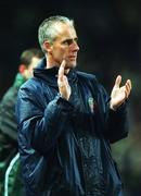 17 April 2002; Republic of Ireland manager Mick McCarthy during the International Friendly match between Republic of Ireland and USA at Lansdowne Road in Dublin. Photo by Brendan Moran/Sportsfile