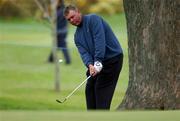 18 April 2002; Darren Clarke chips onto the 14th green during the Seve Trophy Pro-Am at Druids Glen in Wicklow. Photo by Matt Browne/Sportsfile