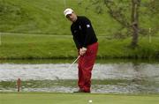 18 April 2002; Padraig Harrington chips from the back of the 13th green during the Seve Trophy Pro-Am at Druids Glen in Wicklow. Photo by Matt Browne/Sportsfile