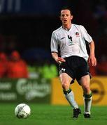 17 April 2002; Andy O'Brien of Republic of Ireland during the International Friendly match between Republic of Ireland and USA at Lansdowne Road in Dublin. Photo by Brendan Moran/Sportsfile