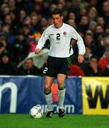 17 April 2002; Steve Finnan of Republic of Ireland during the International Friendly match between Republic of Ireland and USA at Lansdowne Road in Dublin. Photo by Brendan Moran/Sportsfile