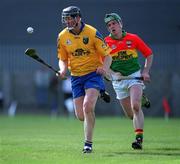 14 April 2002; Colm Kelly of Roscommon during the Allianz National Hurling League Division 2 Relegation Play-Off match between Carlow and Roscommon at Cusack Park in Mullingar, Westmeath. Photo by Aoife Rice/Sportsfile