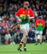 14 April 2002; Thomas Walsh of Carlow during the Allianz National Hurling League Division 2 Relegation Play-Off match between Carlow and Roscommon at Cusack Park in Mullingar, Westmeath. Photo by Aoife Rice/Sportsfile