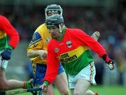 14 April 2002; Gary Doyle of Carlow during the Allianz National Hurling League Division 2 Relegation Play-Off match between Carlow and Roscommon at Cusack Park in Mullingar, Westmeath. Photo by Aoife Rice/Sportsfile