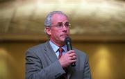 13 April 2002; Sean Walsh, Kerry County Board Chairman, speaking on day two of the GAA Annual Congress at the Burlington Hotel in Dublin. Photo by Ray McManus/Sportsfile